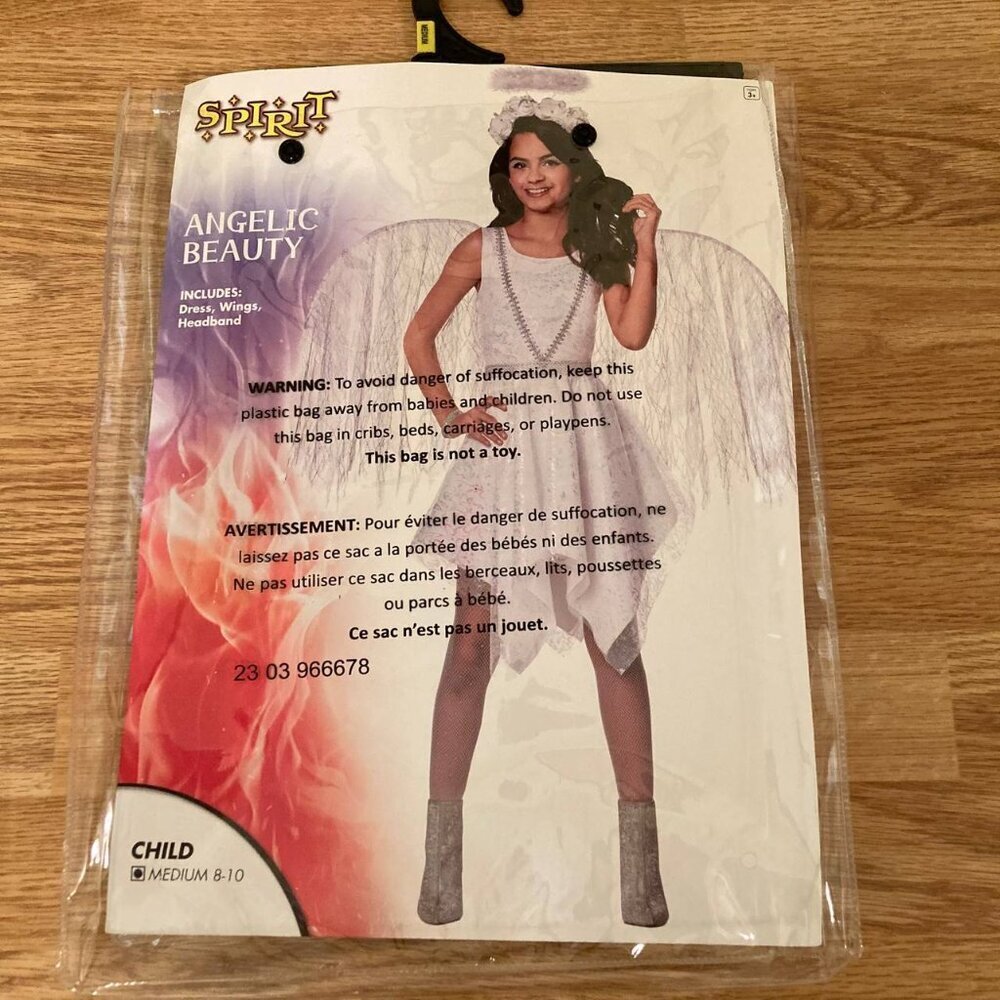 Angel Halloween Costume - Size Medium (7/8YO)